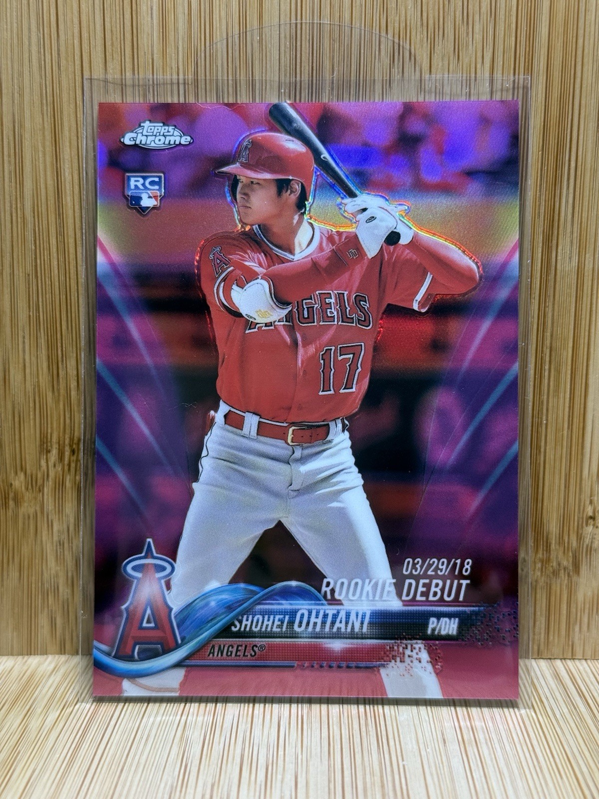 2018 Topps Chrome Update Shohei Ohtani #HMT32 Angels (RC) Pink Refractor
