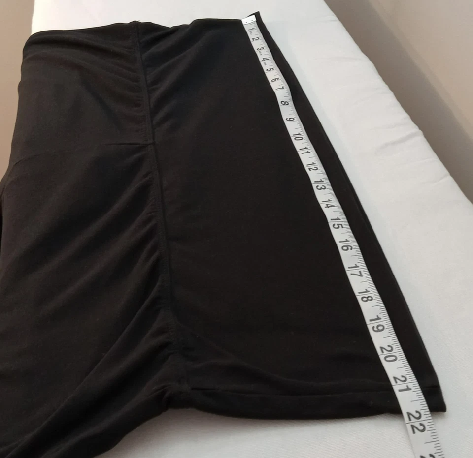 Bobbie Brooks Leggings Mujer 3x Negro Cintura Alta Elastizado Yoga 45" Largo 32" Insm Foto 4 de 4