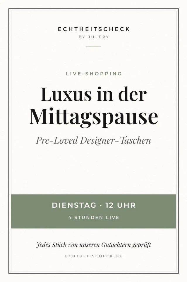 Luxus in der Mittagspause: Pre-Loved Designer-Taschen