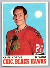 1970-71 O-PEE-CHEE #147 CLIFF KOROLL BLACKHAWKS ROOKIE