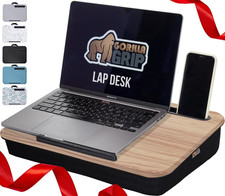 Laptop Lap Desk with Phone Holder, Pillow Cushion Desks Fit Laptops up to 15.6"