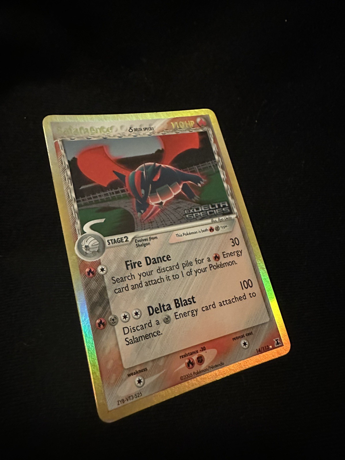 Salamence 14/113 EX Delta Species Reverse Holo Stamped Pokemon TCG 2005