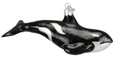 Ornaments Glass Blown Ornaments for Christmas Tree Orca Whale