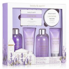 Spa Gifts for Women, Lavender Gift Set, Body  Earth 6 Pcs Bath Gift Sets, Se...