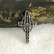 VTG James Avery Sterling Silver 925 Tiny Unity Marriage Alter Cross Pin Brooch