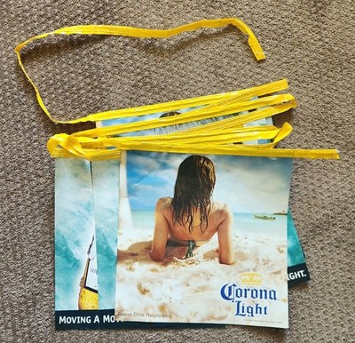 CORONA LIGHT BEER VINYL STRINGPENNANTBANNER ''MOVING AT THE SPEED OF CORONA LIGHT