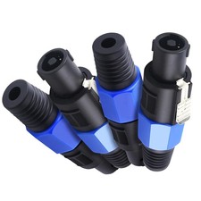 4-Pack NL4FC SpeakON Cables - Secure 4-Pole Audio Connectors for Versatile Use