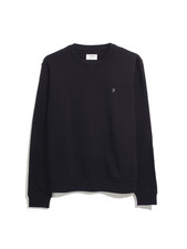 Image of Farah - Men's Black Crew Neck Sweatshirt F4KFD076 New FW25
