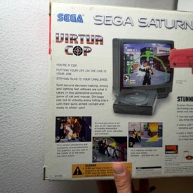 Virtua Cop 1 Or 2 Sega Saturn, 1995 Complete Big Box With Stun Gun Controller