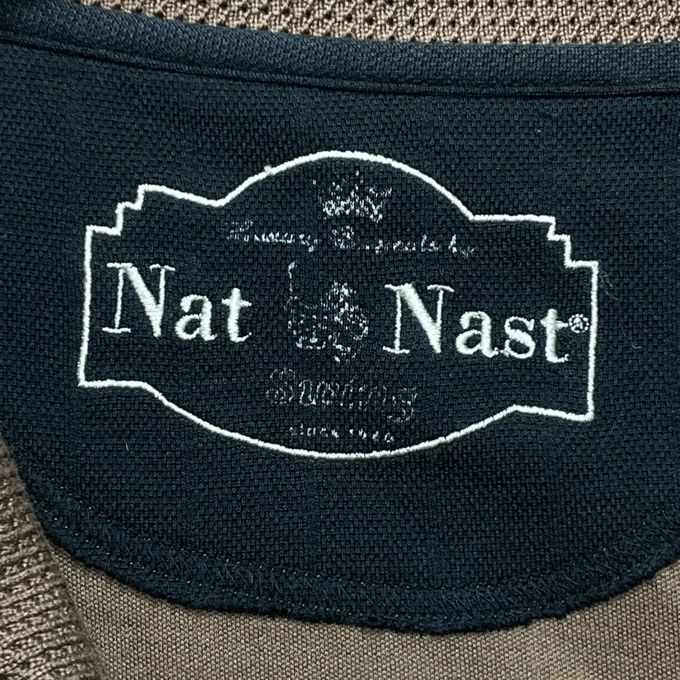 NAT NAST Shirt Mens XL Black Brown Bowling Style Silk Cotton Retro Button Up - Image 4 of 4