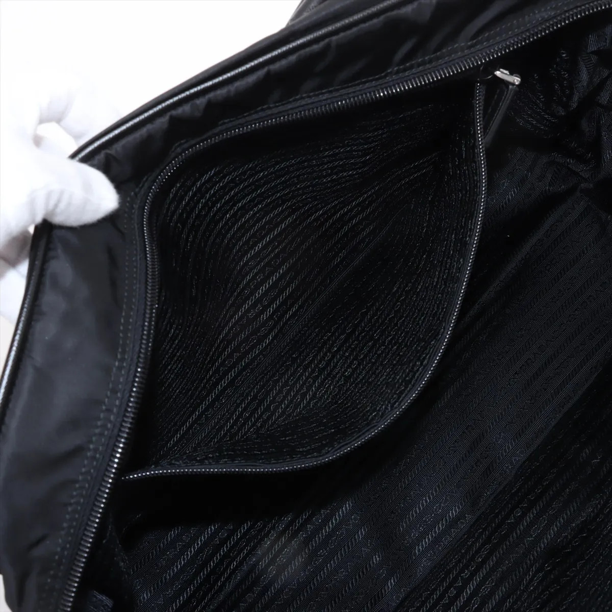 Prada Tessuto nylon x leather Business bag Black VS0069 Unknown PIN thumbnail 8