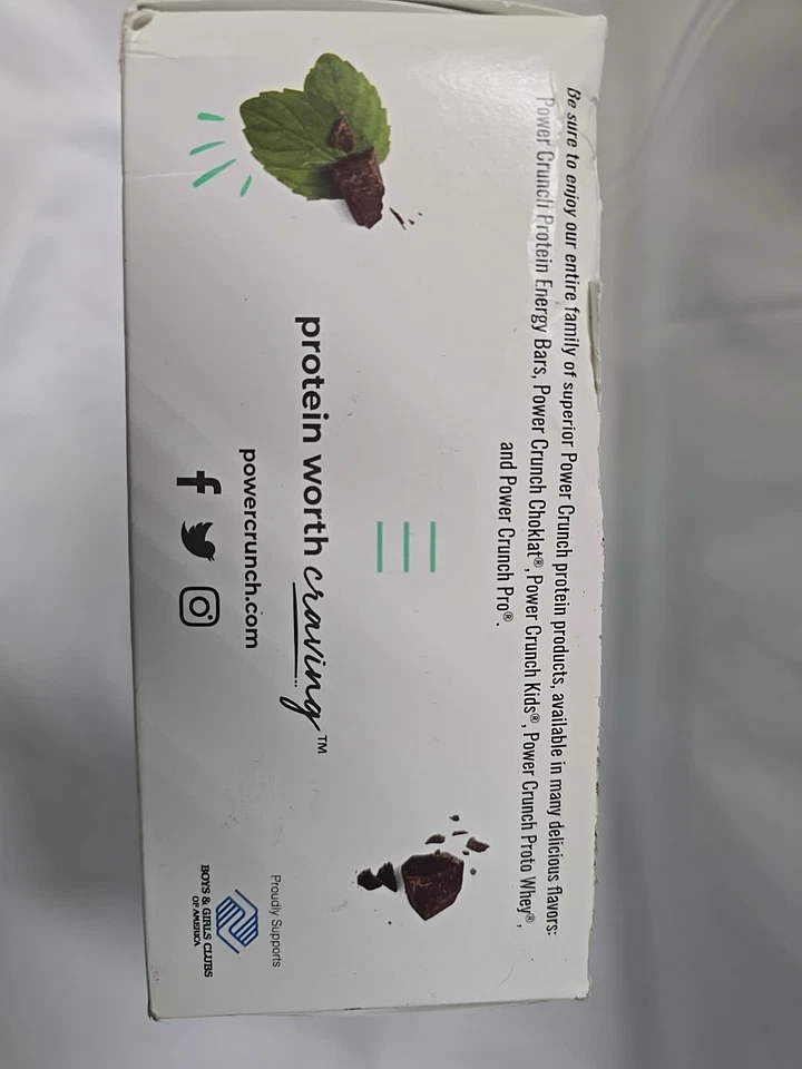 Power Crunch蛋白能量棒巧克力薄荷12根 — 第 4/4 张图片