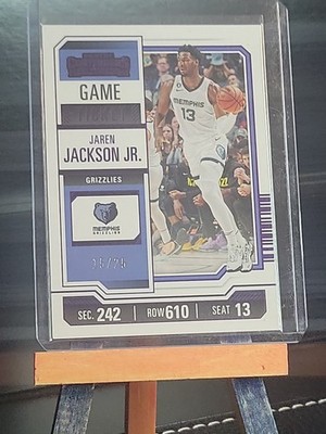 2023-24 Panini Contenders - Jaren Jackson Jr. #93 Game Ticket Purple /25