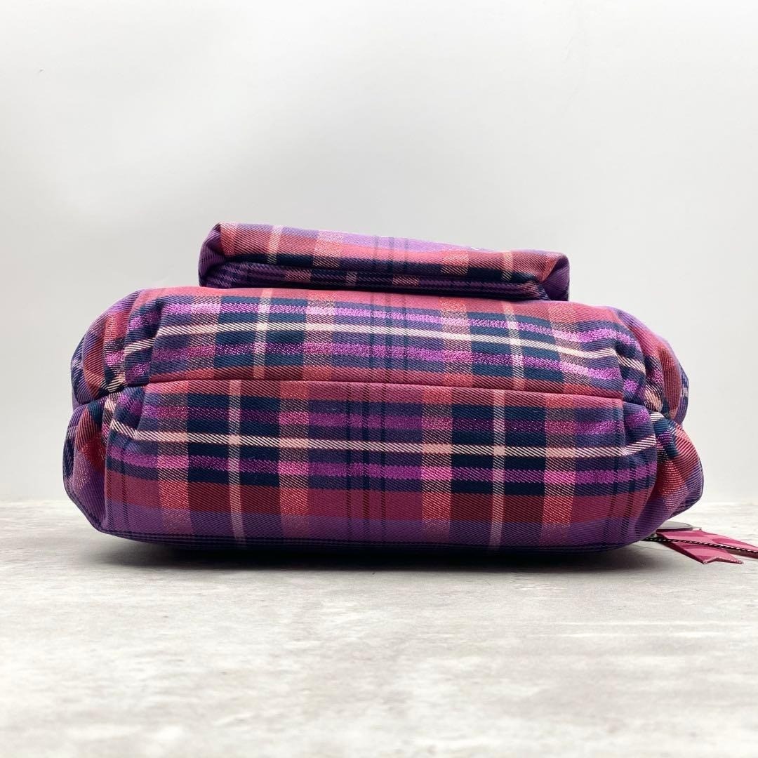RARE COACH POPPY Plaid Y2K Crossbody Shoulder Bag Pink Purple
