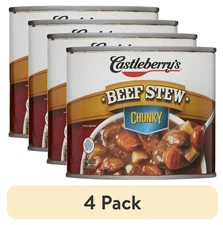 (4 pack) Castleberry’s Chunky Beef Stew, 20 oz Can – Ready-to-Heat Hearty Meal