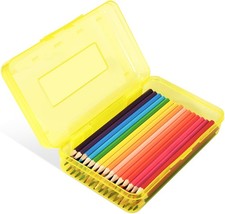Colored Plastic Pencil Box, Large Capacity Pencil Case, Pencil Boxs