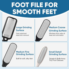 3 Pack Foot Files Callus Remover, Stainless Steel Foot Rasp and Foot Scrubber...