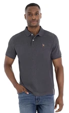 U.S. Polo Assn. Men’s Interlock Polo Shirt Dark Grey Heather Size Small - NWT