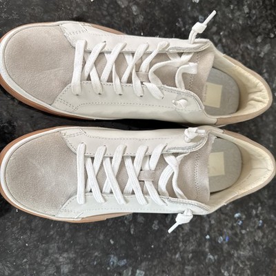 Dolce Vita Zina Women's Fashion Sneaker Shoes Lace-Up White/Tan Size US10