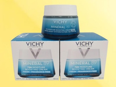 VICHY MINERAL 89 72H MOISTURE BOOSTING CREAM FRAGRANCE FREE 1.69OZ EXP: 2028 2PC