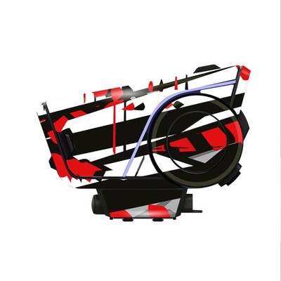 For Sena 60S Device Protection Decal Sticker 1pc L34 Abstract Red White