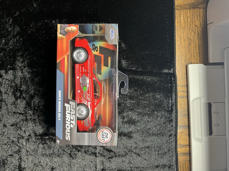 Jada Fast & Furious Dom’s MAZDA Rx-7 1:32 Diecast Model Car Red New Box - Image 3 of 4
