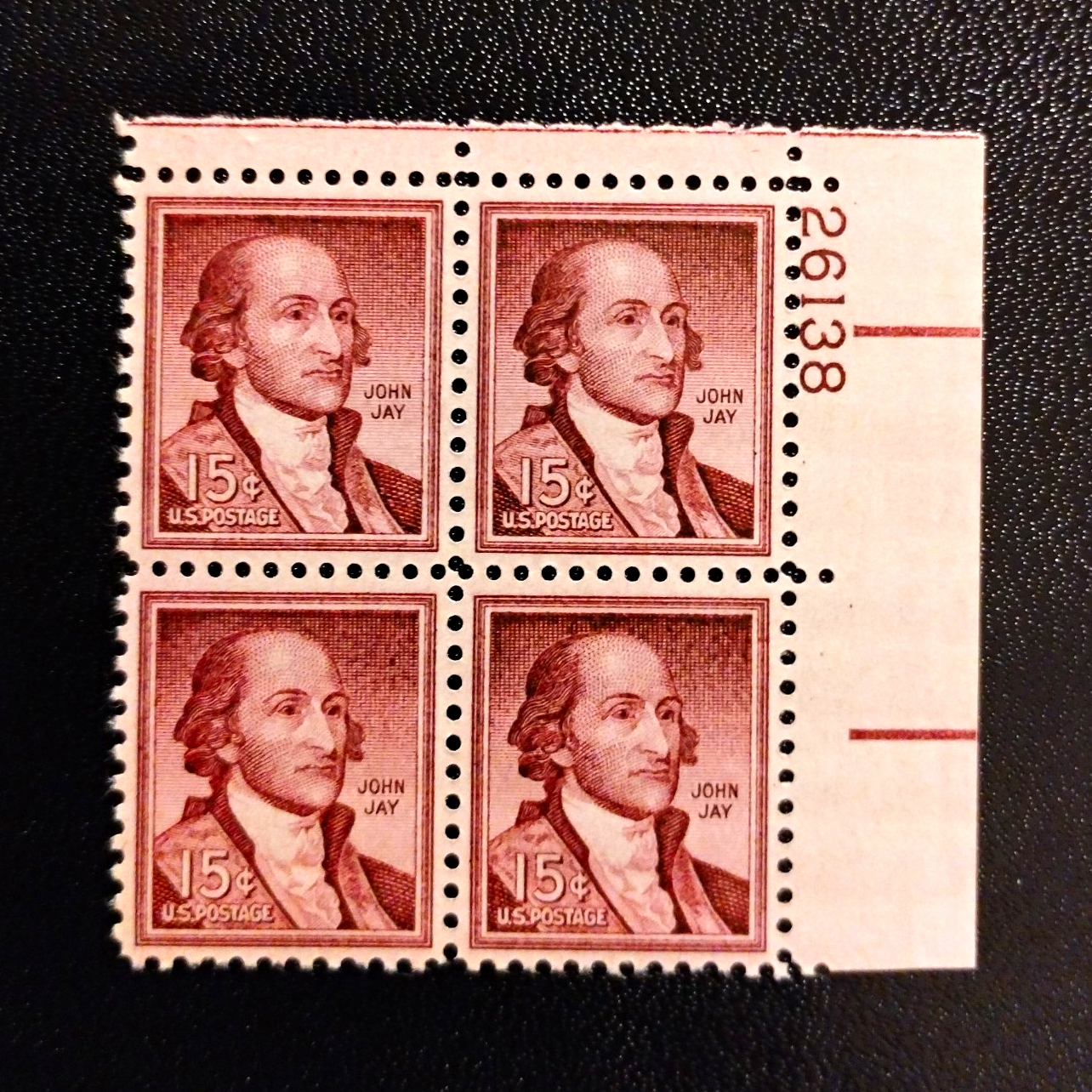 United States Historical Figures 15¢ Brown Plate Block of 4 MNH #26138