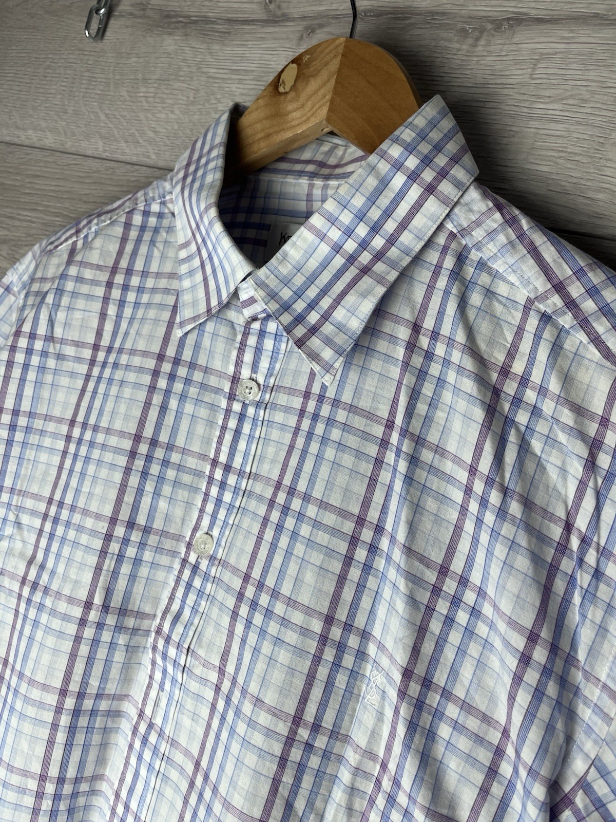 camicia vintage abbottonata yves saint laurent taglia L cotone 100%