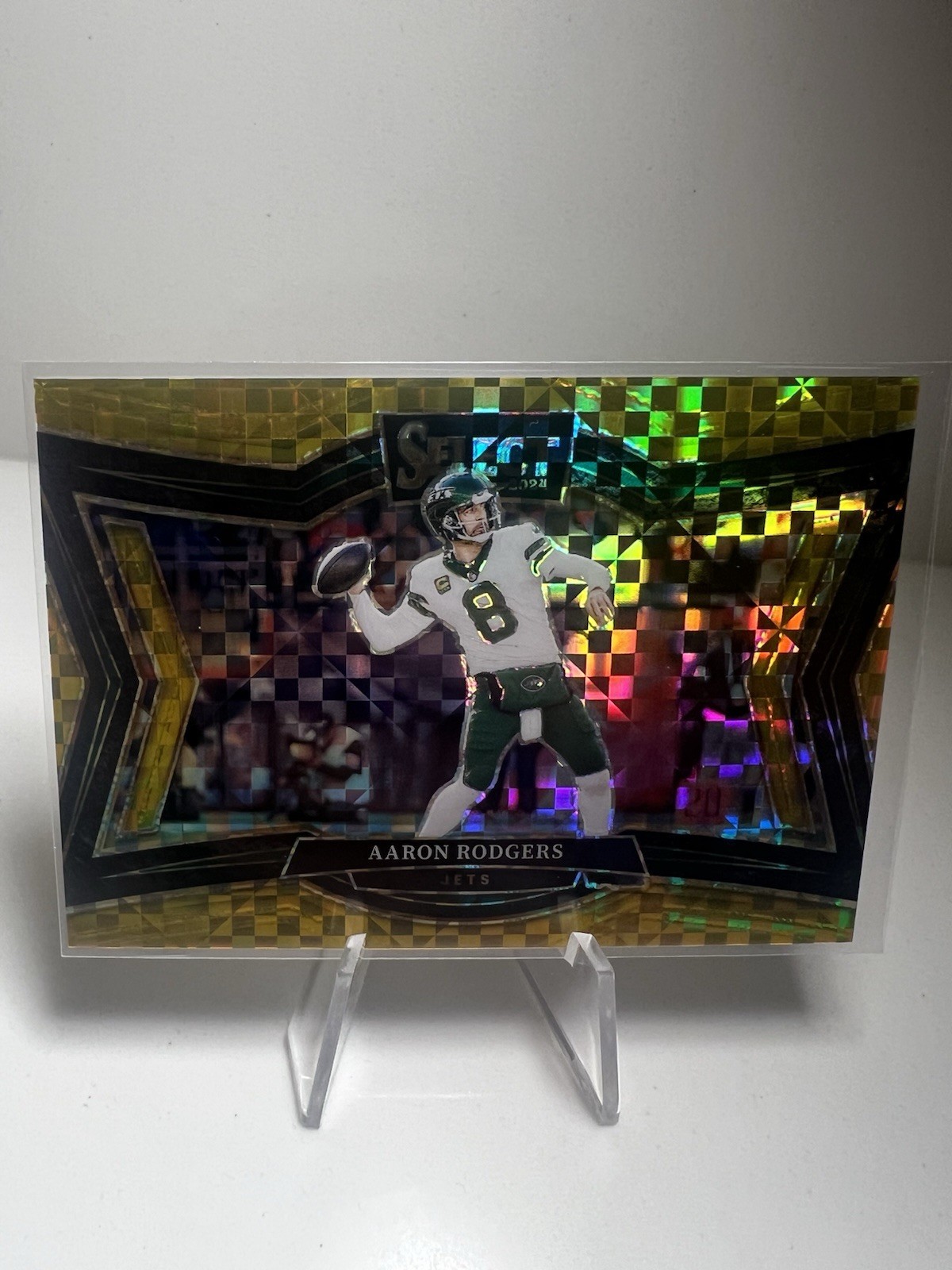 Aaron Rodgers 2024 Panini Select Football GOLD  /10 Field Level New York Jets