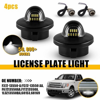 2Pcs License IP67 Black Light Fit For Kit Ford F150 F250 F350 F450
