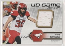 2021 Upper Deck CFL UD Game Jersey Rene Paredes #UD-RP l5j