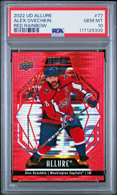 2022 Upper Deck Allure 77 Alex Ovechkin Red Rainbow PSA 10 Gem Mint