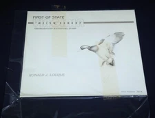Vintage 1988 Virginia Duck Stamp Print + Stamp Ronald J. Louque - Excellent Cond
