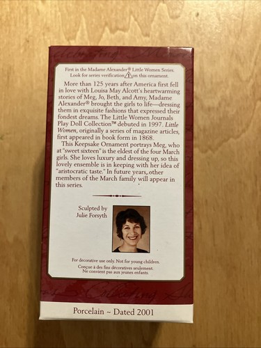Hallmark Andenken Ornament - 2001 - Margret "Meg" März - Madame Alexander - Bild 2 von 7