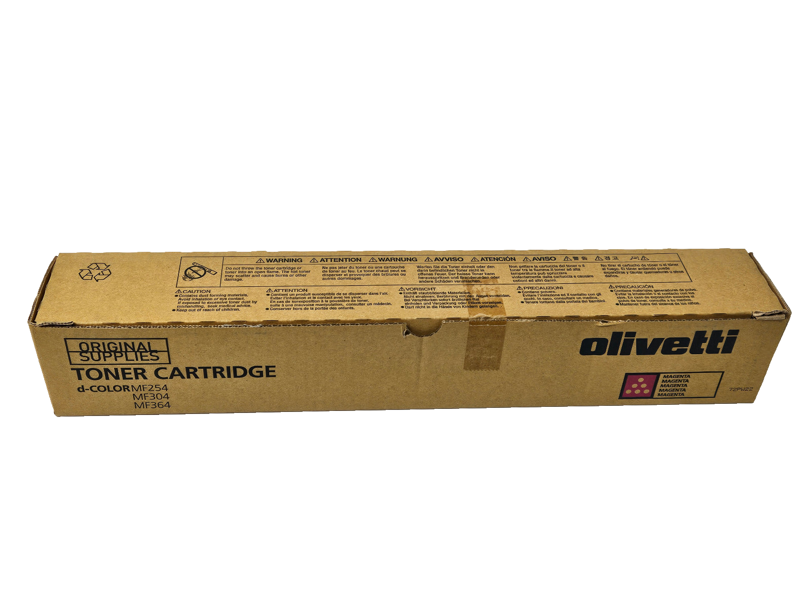 Olivetti B1168 genuine Magenta toner MF254 MF304 MF364 26000 pages A8DA3L0