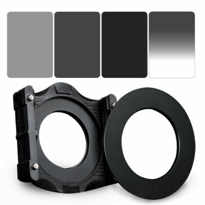 ZOMEI 4X6in.ND2 ND4 ND8&GND16 Filter Kit+Holder+77mm Adapter Ring For  Cokin Z
