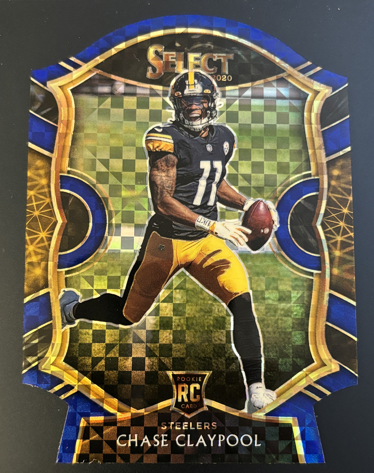 2020 Select Prizm Blue Die Cut #70 Chase Claypool