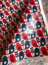 Kokka Laminated Cotton Linen Canvas Fabric Navy - per metre