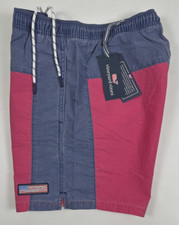 NEW VINEYARD VINES Size S Men's Swimwear Red Lined Island FLAG CHAPPY 98
