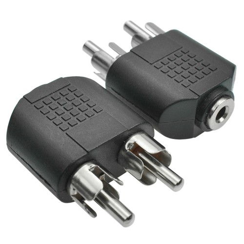 3.5mm Hembra de 2x Macho cable RCA y divisor plug | eBay