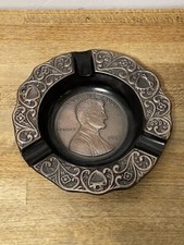 Vintage Metal Ashtray/Coin Dish PENNY- Made in USA