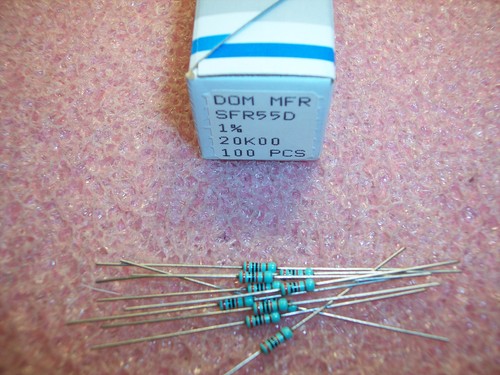 QTY (100) 20K Ohm 1/4W 1% PRECISION METAL FILM RESISTORS 5043ED20K00F1AAA5