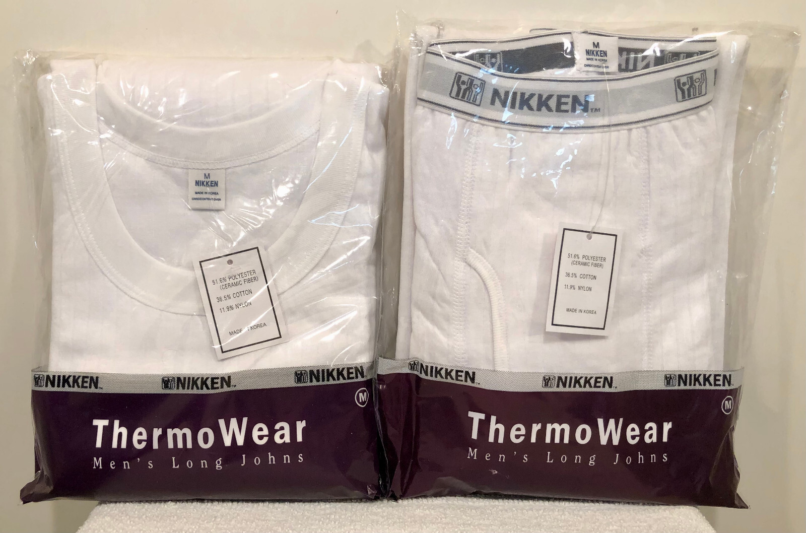 🎁 Nikken Thermowear Men's Long Johns 🆕 Size M Top & Bottom 1791 1796 Medium 🎁
