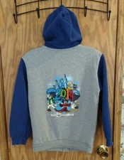 Disney World Mickey Mouse Jacket for Boys SZ L 2014 hood zip Donald Goofy Pluto