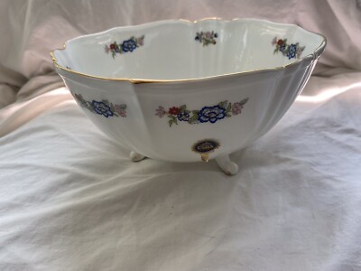 ROYAL TARA Fine Bone China Footed Fruit Bowl Harmony Pattern