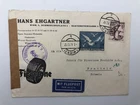 JB1305: Letter Mehrfachfrankatur 90Groschen 2 Schilling Wien-Schweiz 1952