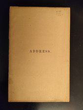 Address Delivered Before the Erosophian Socety - Austin Adams 1867 SC First Ed.
