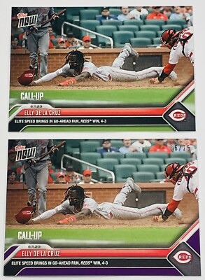 Elly De La Cruz 2023 Topps Now Card 430 Purple Parallel #16/25 + 