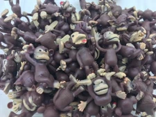 100 Tiny 1" Monkey Figures Toys Birthday Grab Bags Party  Bag Fillers Cake Top