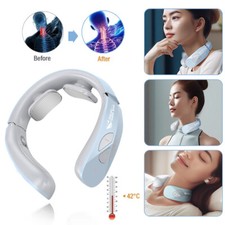 Electric Neck Massager EMS Pulse Rechargeable USB Cervical Traction Therapy Mass